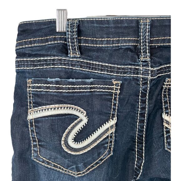 Jeans Plus Size W30, Women's Silver Jeans, Dark Wash - Picture 5 of 10